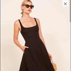Reformation square neck midi dress